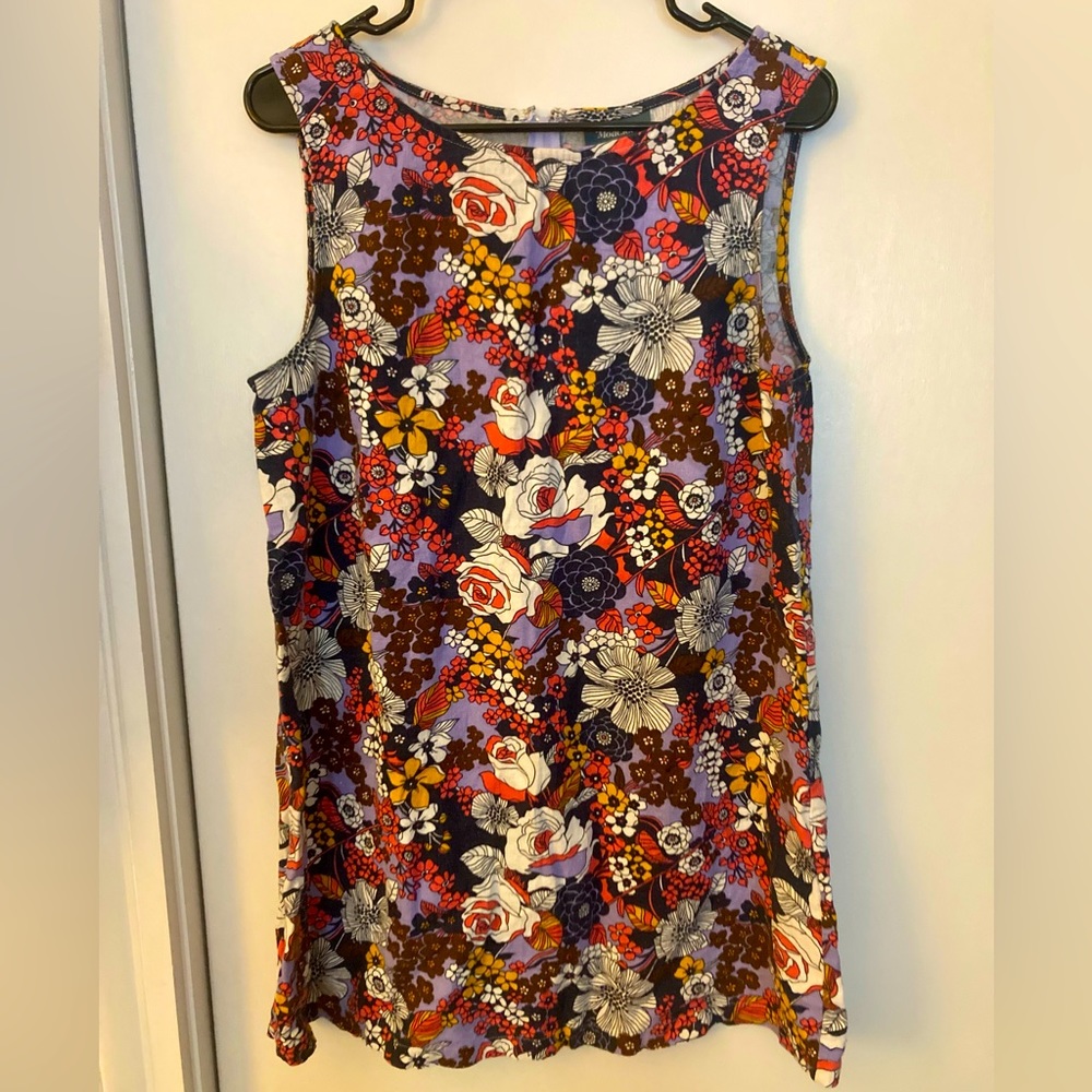 ModCloth Swinging Sixties Linen-Blend Shift Dress